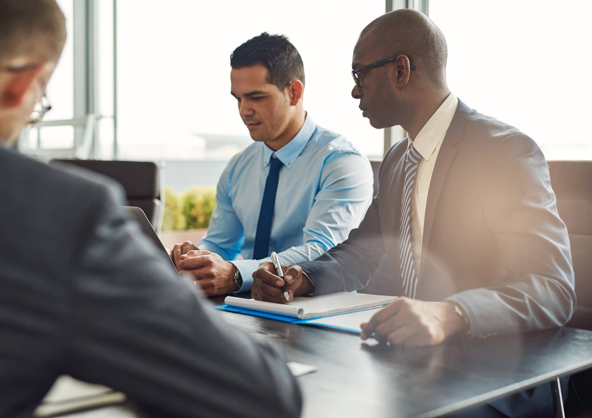 Business executives in a management meeting